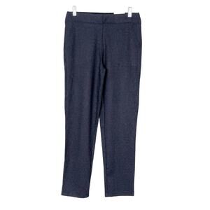 NEW Max Studio Black and Charcoal Office Pant Slim Ankle Trouser Small, MSRP $98